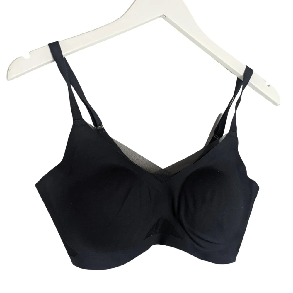 Honeylove Crossover Wireless Bra Small Midnight Black - Picture 2 of 8
